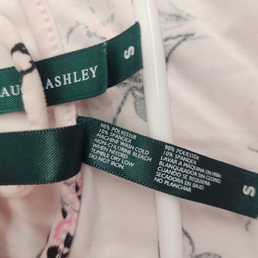 Laura Ashley Small | Pink Butterfly Floral Robe and Nightgown Set Sleepwear - Picture 6 of 6